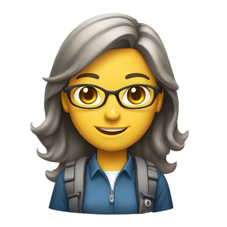 young smiling software tester female emoji