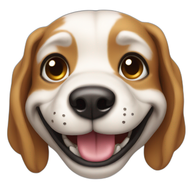 Kinky dog smiling emoji