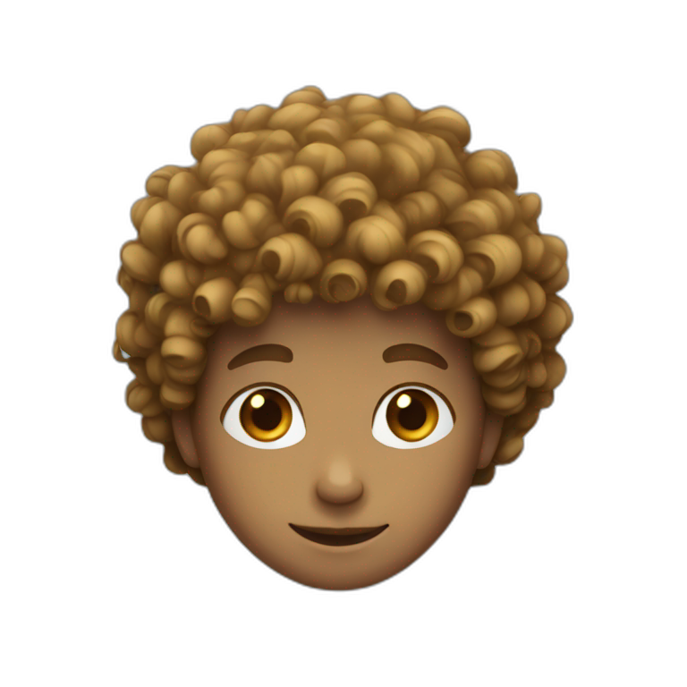 Curly hair boy emoji