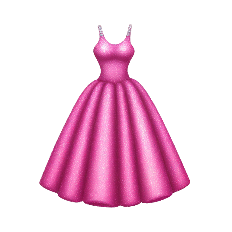 pink sparkly shiny dress emoji