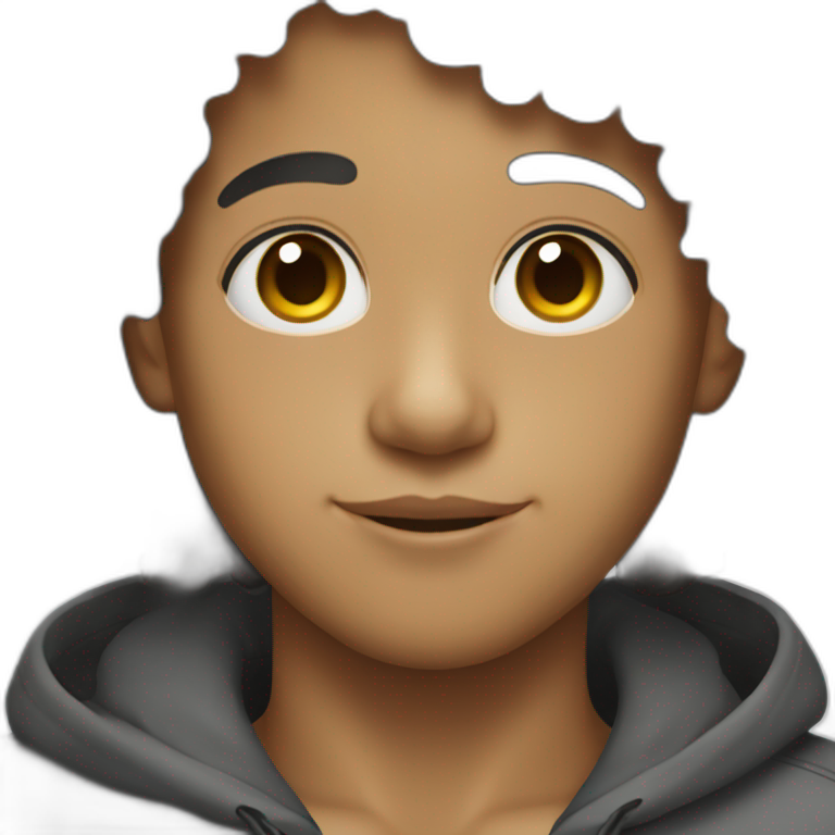 black curly hair lightskin boy emoji