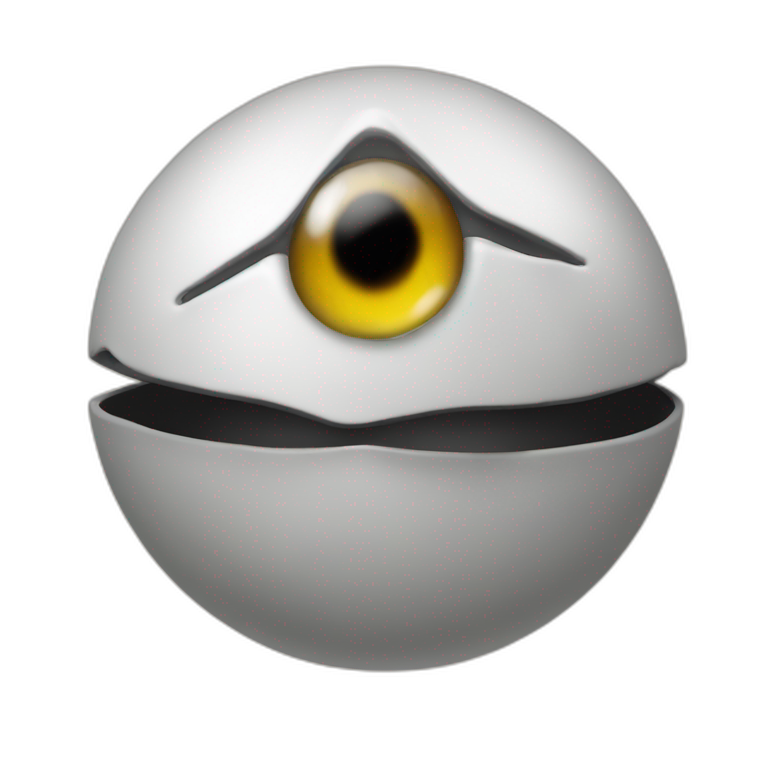 3d sphere with a cartoon Drowned skin texture with Eye of Horus emoji