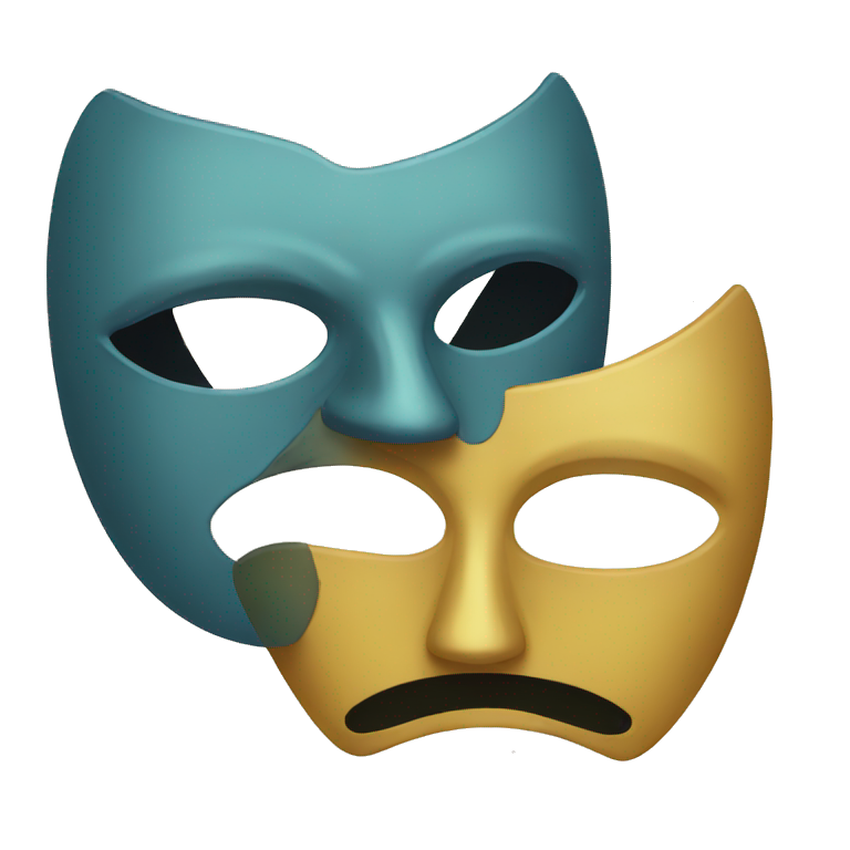 sad and happy masks emoji