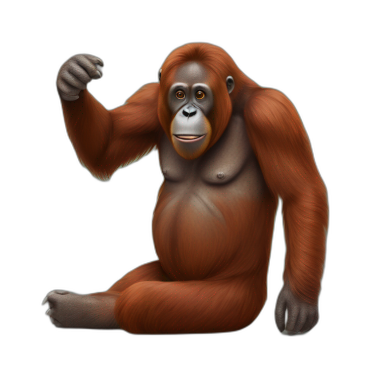 Bornean Orangutan Full Body emoji