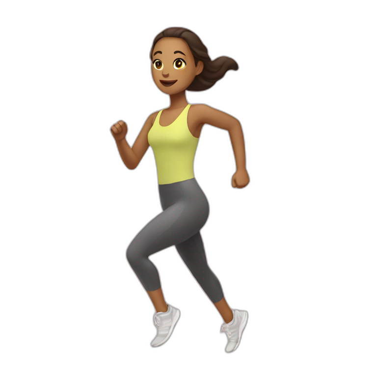 running light skin woman emoji