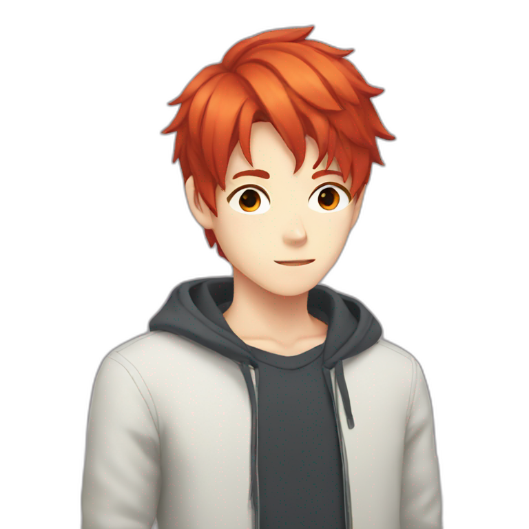 anime boy with red  hair emoji