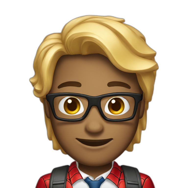 creame un emoji de spiderman con traje emoji