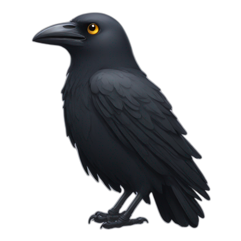 crow with tears in its eyes emoji