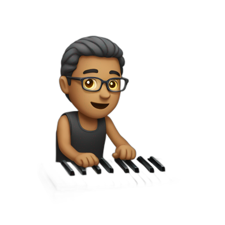 man play on keyboard emoji