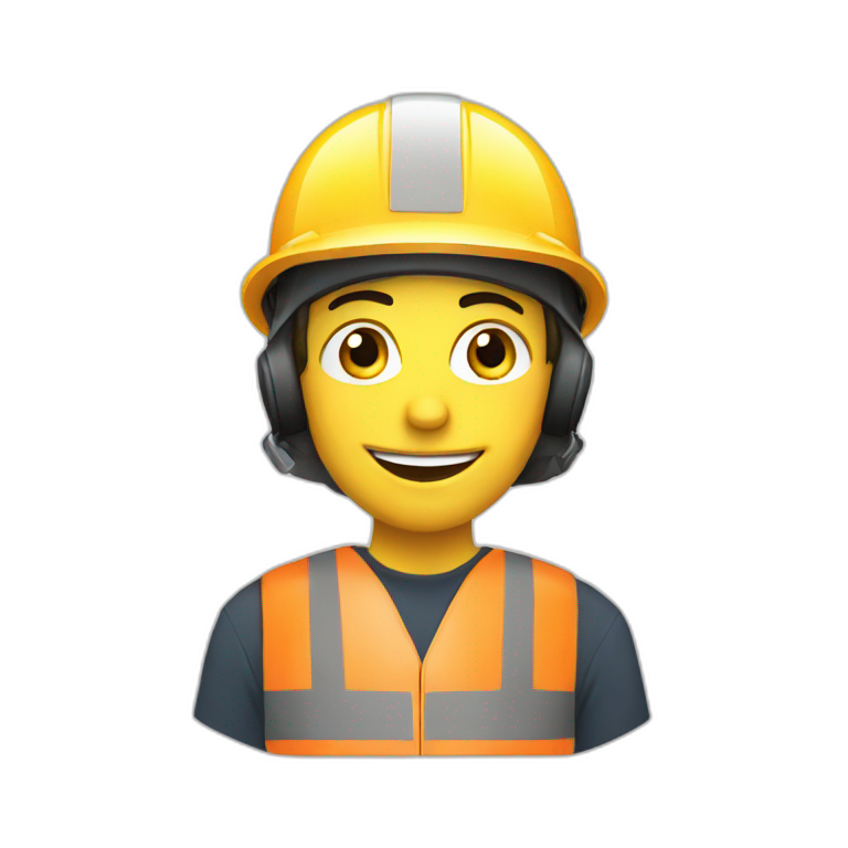 operator person with safety helmet giving like emoji