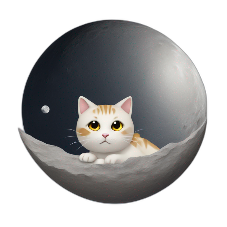 Cat on the moon emoji
