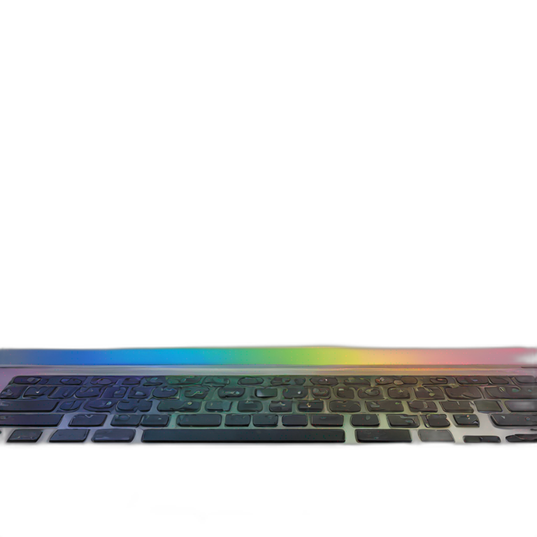 rainbow gradient laptop screen emoji