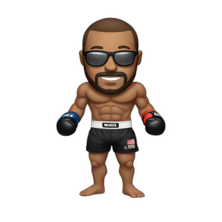 MMA fighter with glases emoji