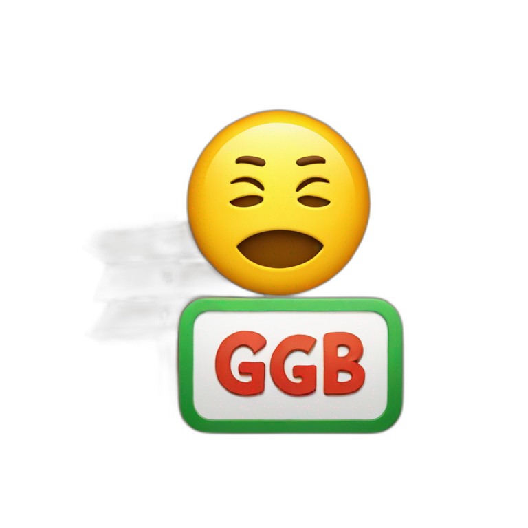 Sign that says GG emoji