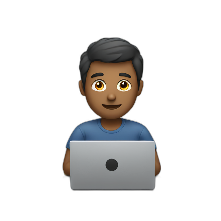 man using a laptop  emoji