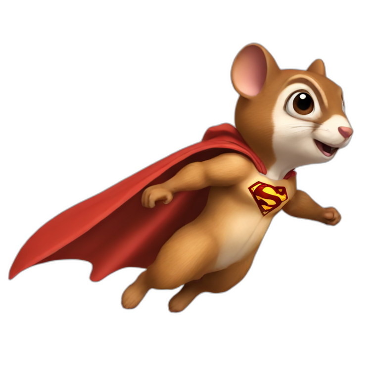 flying squirrel superman emoji