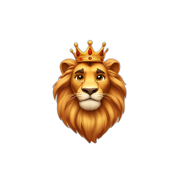 lion king with crown emoji