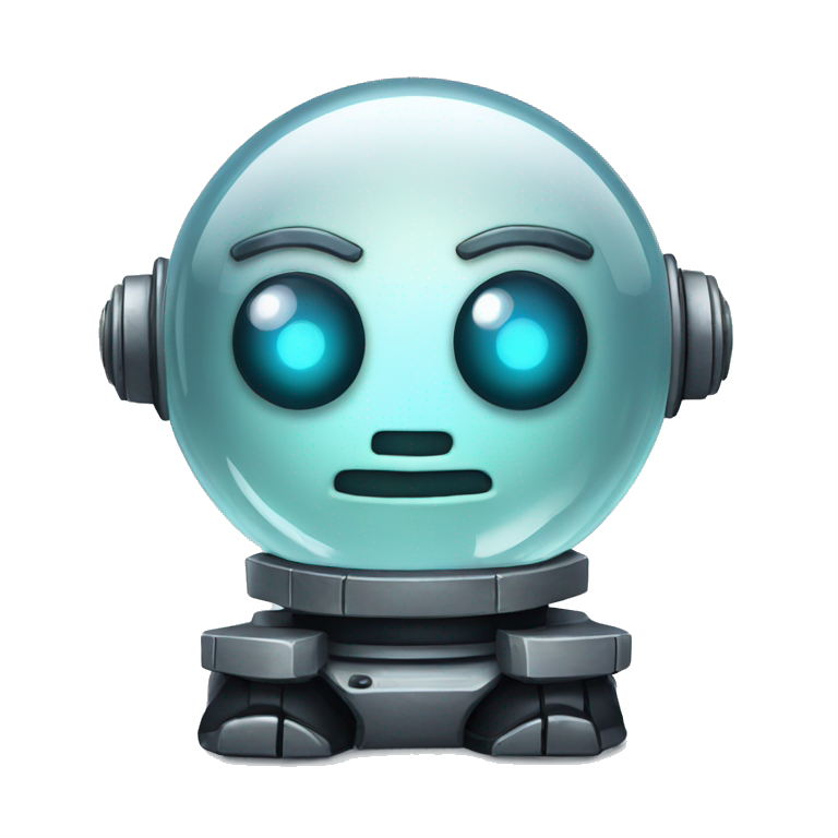 Crystal ball robot emoji