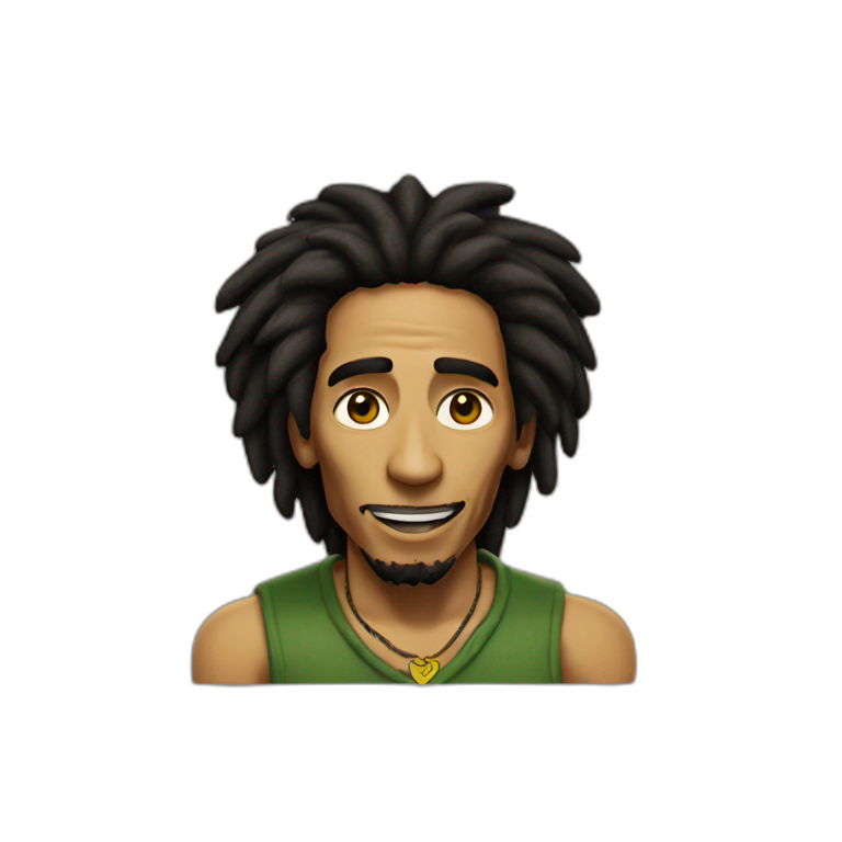 Bob Marley heart eyes emoji