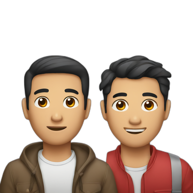a colombian man and a vietnamese man gay couple emoji