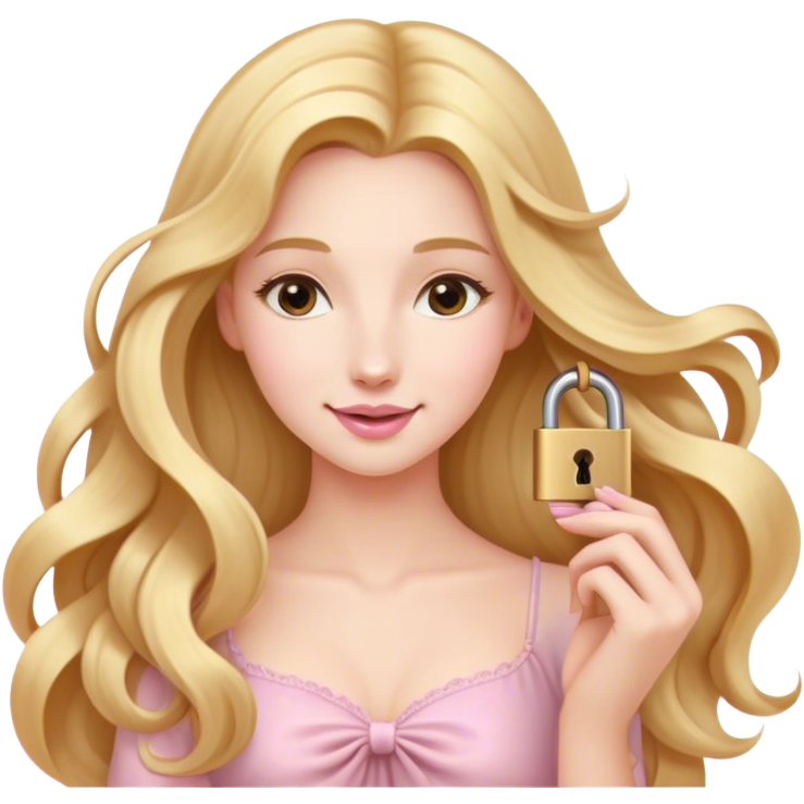 Cinematic Elegant Rapunzel Portrait Emoji, Twirling a lock of her ...