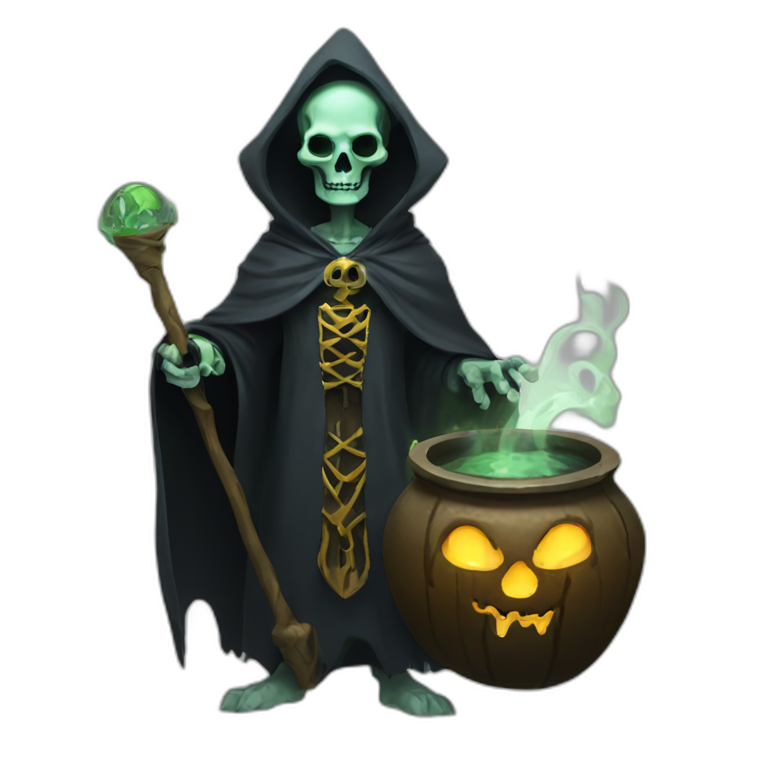 lich with cauldron emoji