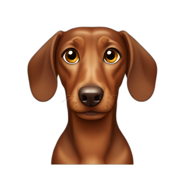 brown dachshund emoji