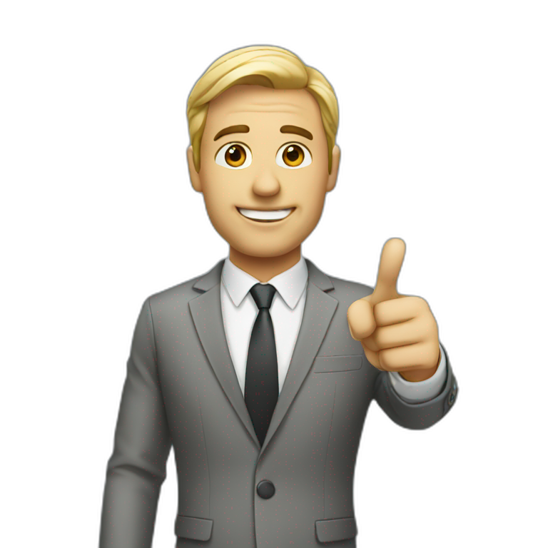 businessman pointing you emoji