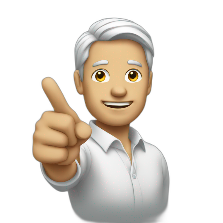 man pointing emoji