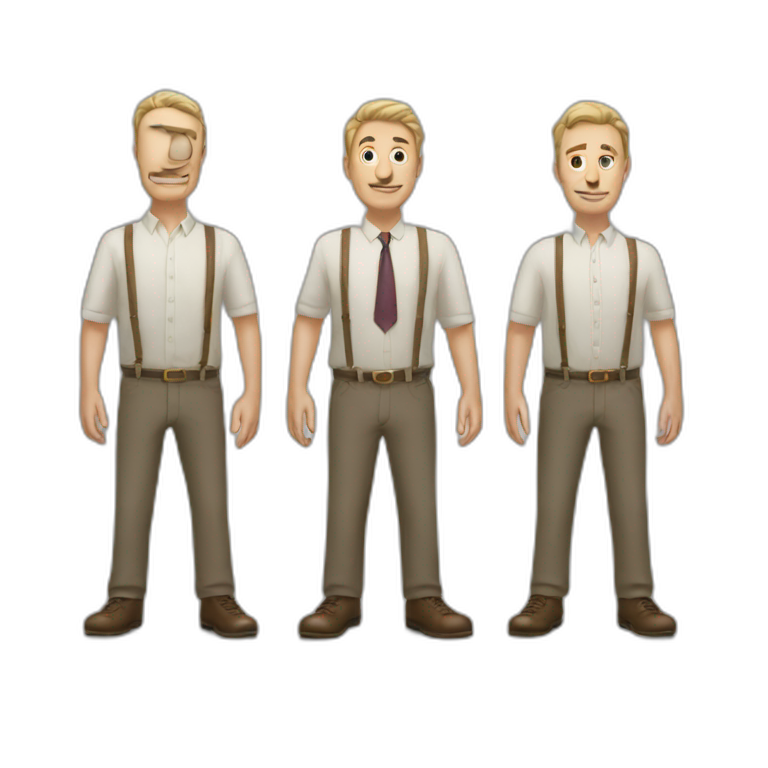 three tall men emoji