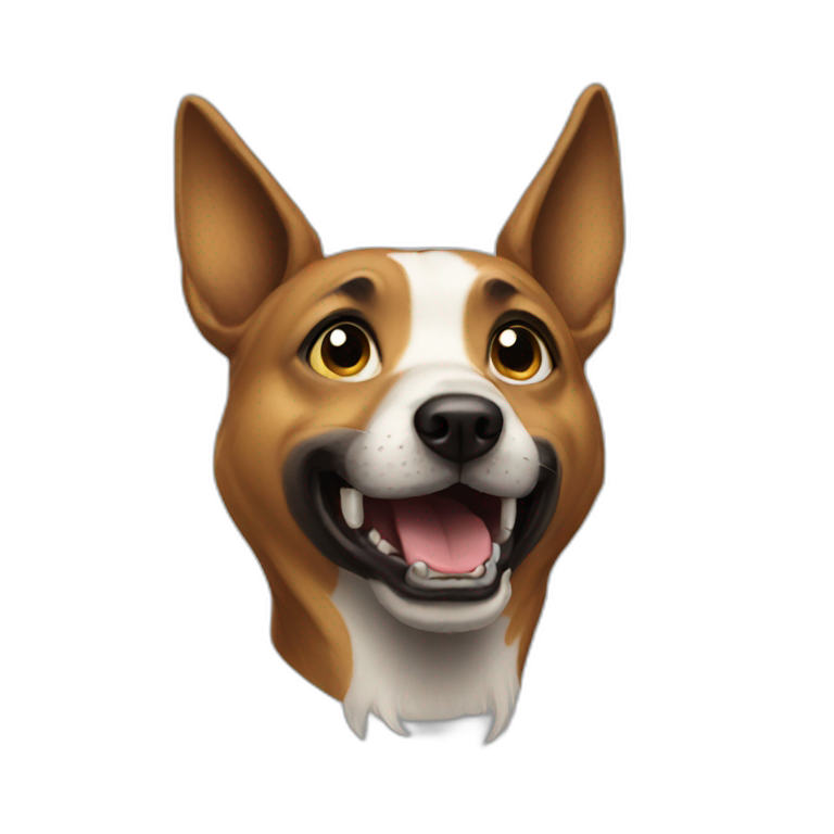A weird dog emoji