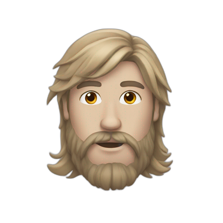Beard  long hair emoji