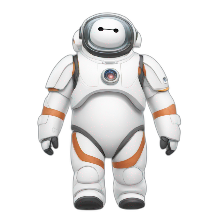 Baymax wearing astronout costume emoji