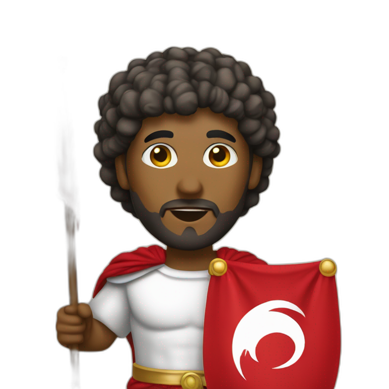 Hannibal barca holding tunisia flag emoji