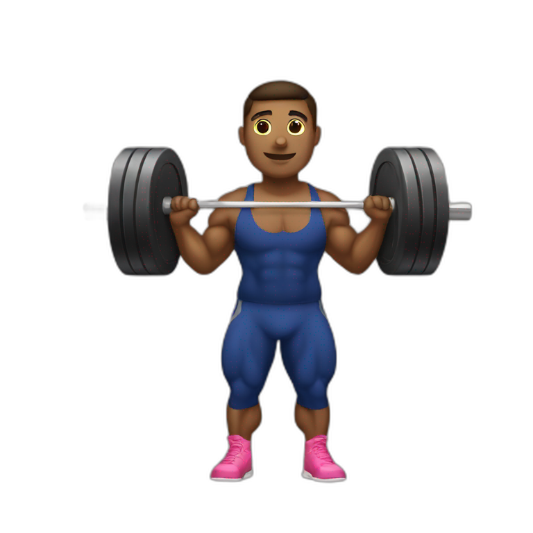 Weightlifter with a barebell emoji