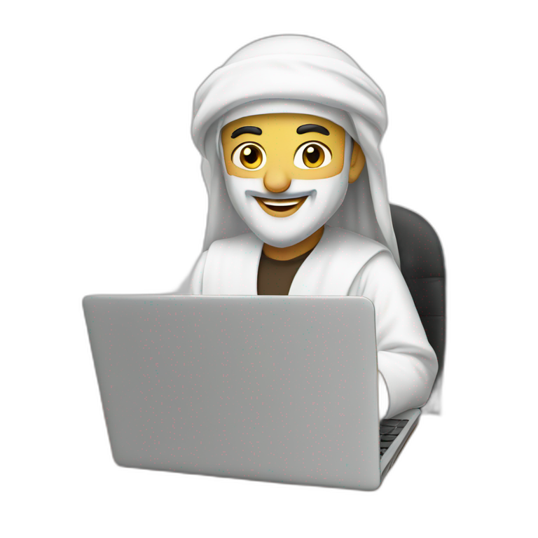 sheikh with laptop emoji