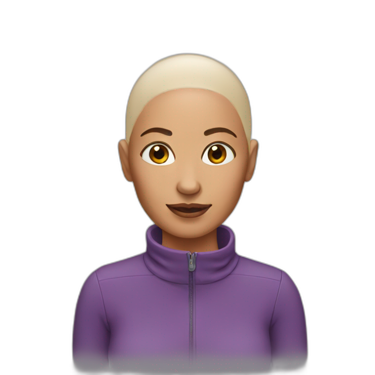 woman no hair emoji