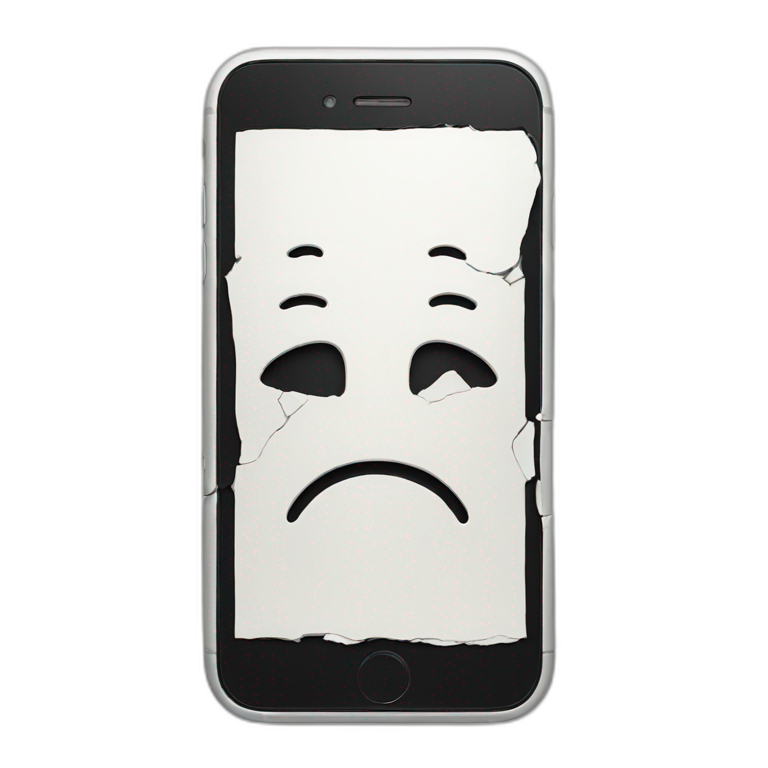 damaged iphone emoji