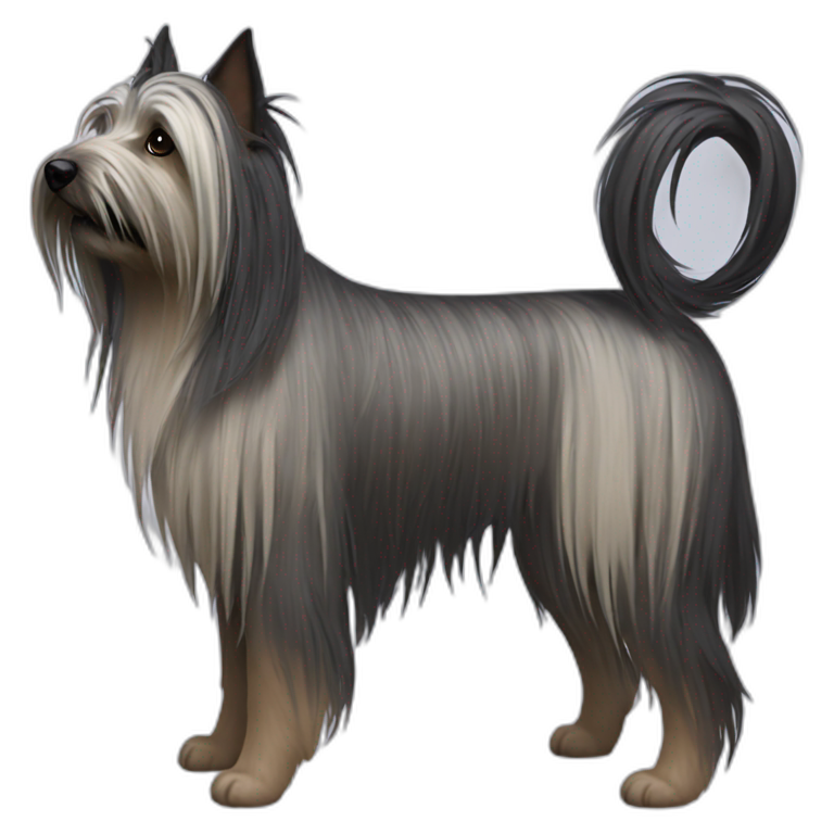 witchy Skye Terrier really long hair pollux emoji