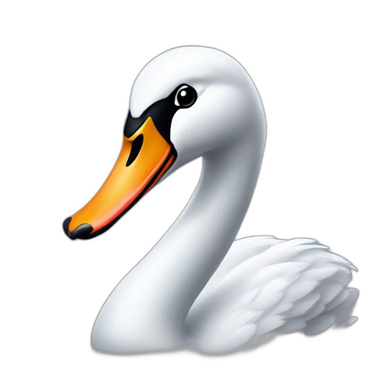 swan beak open emoji