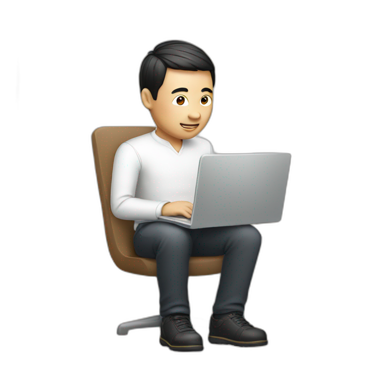 china man with laptop emoji