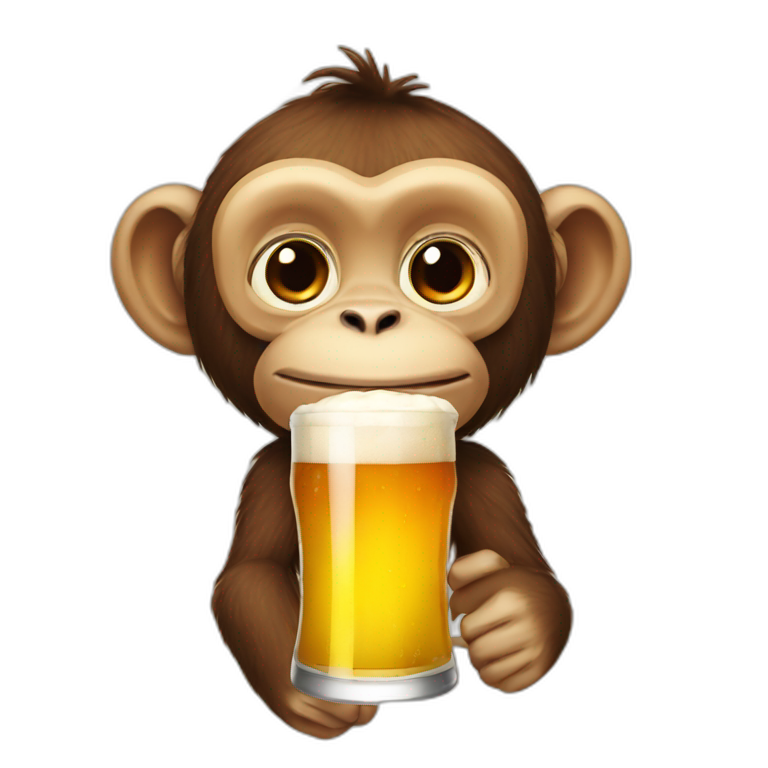 Monkey-drink-beer emoji