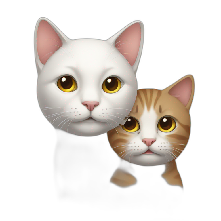 Two cats. emoji