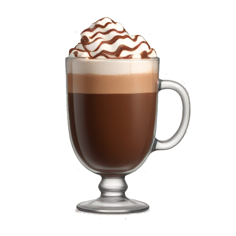 Hot chocolate in glass emoji