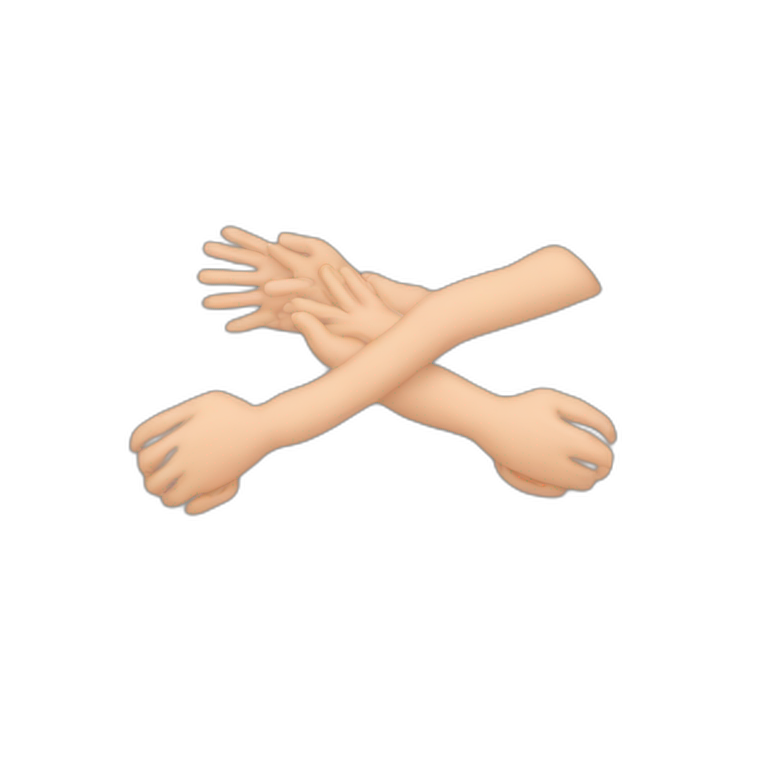 hands on each other emoji