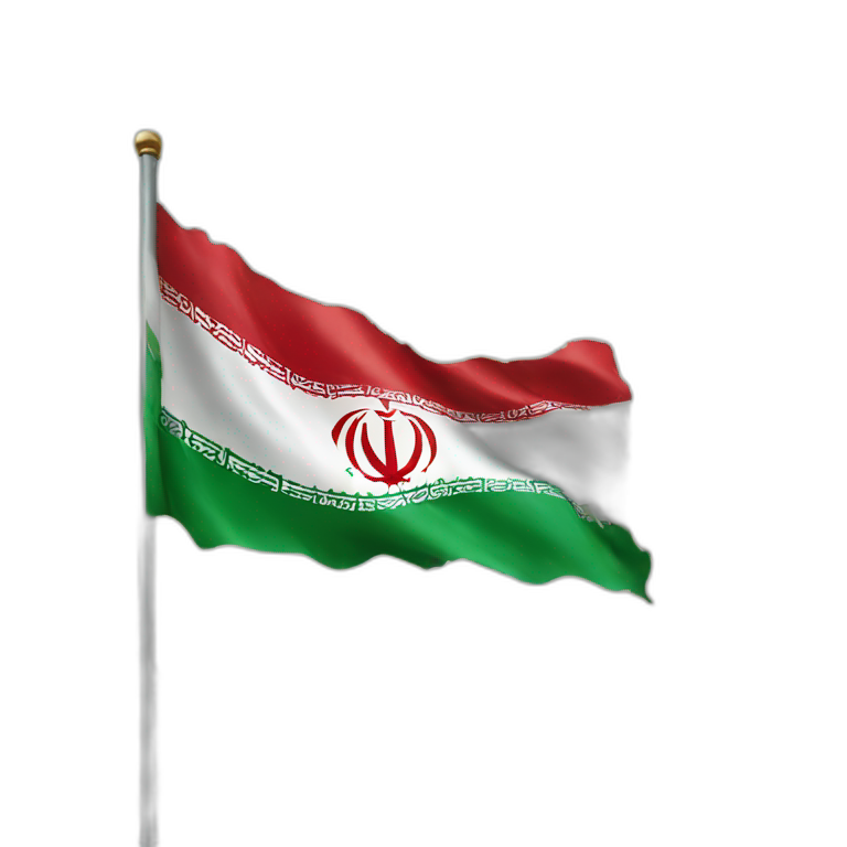 Iranian flag destroyed by israel flag emoji
