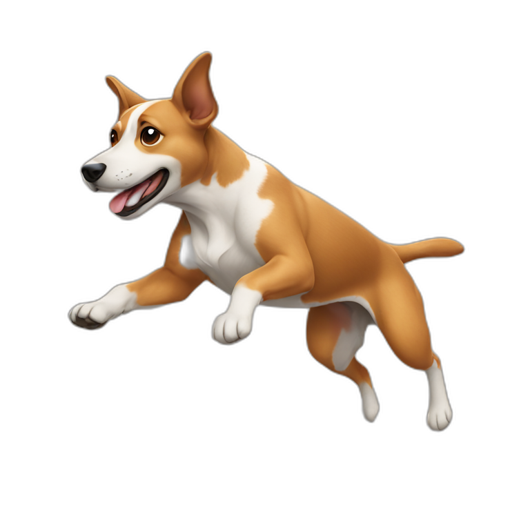Dog jumping emoji
