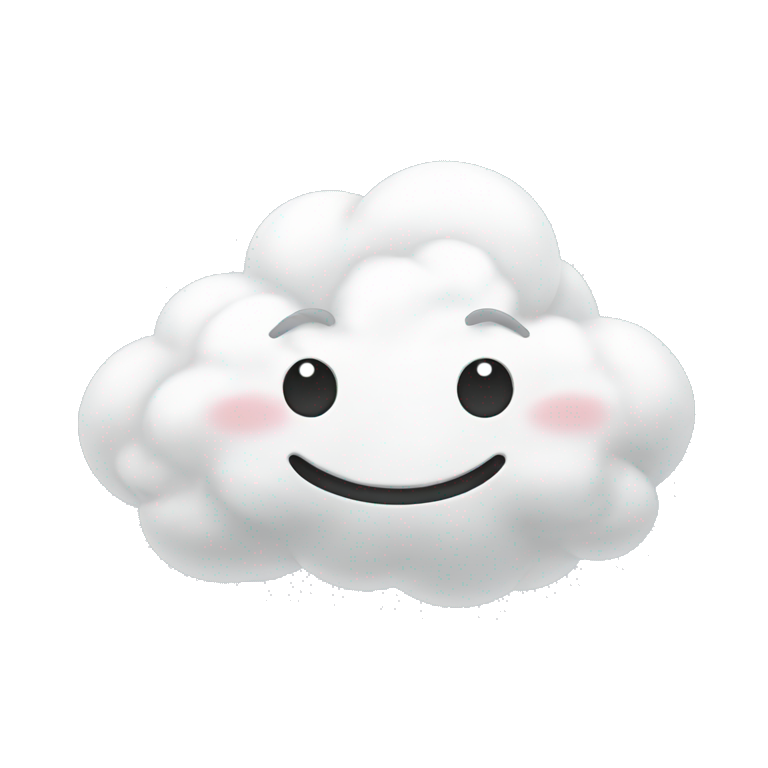 Fluffy white cloud emoji