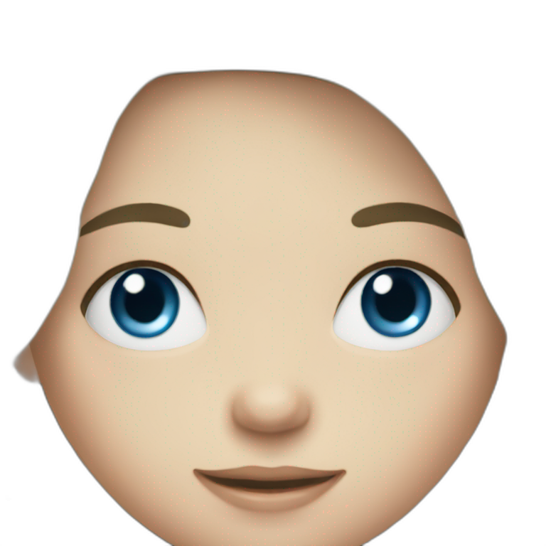 children with black hair and blue eyes emoji