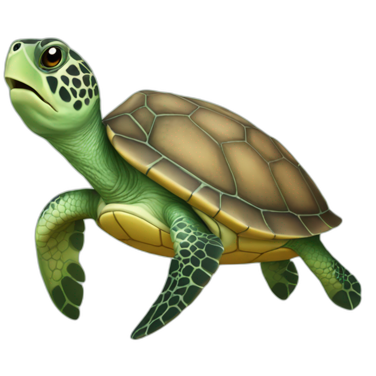 sea turtle back emoji